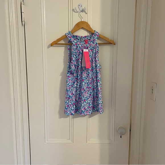 Lilly Pulitzer NWT Jerrica Top in Multi Hottie Dottie XS - Picture 2 of 7